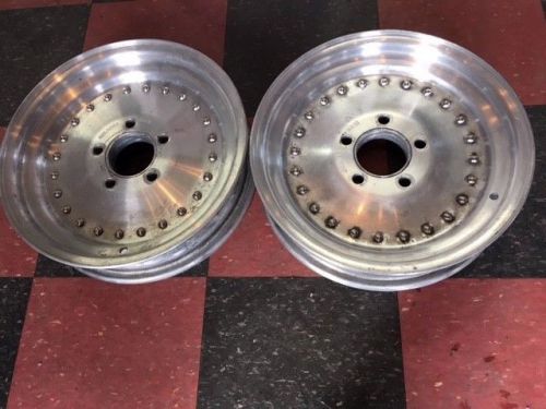 Center line drag wheels aluminum 15&#034; x 3.5&#034;, 5 on 41/2 fronts