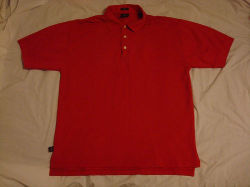 Men&#039;s official mercedes-benz logo red short sleeve polo shirt small