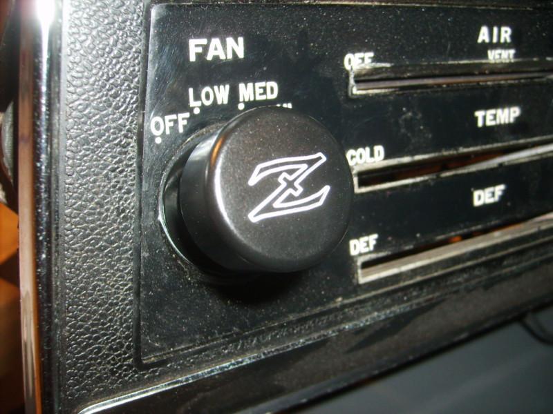 Billet z logo knob for 70-73 datsun 240z heater fan control black silver 