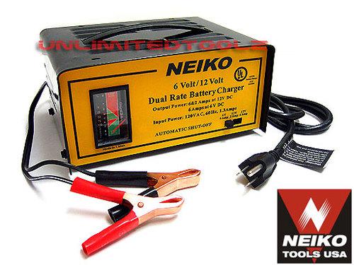 6 & 2 amps 12 volt dual automatic battery ac dc charger automotive batteries new
