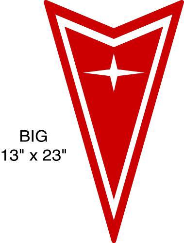 Pontiac arrowhead big 13x23 red ***wow***pair