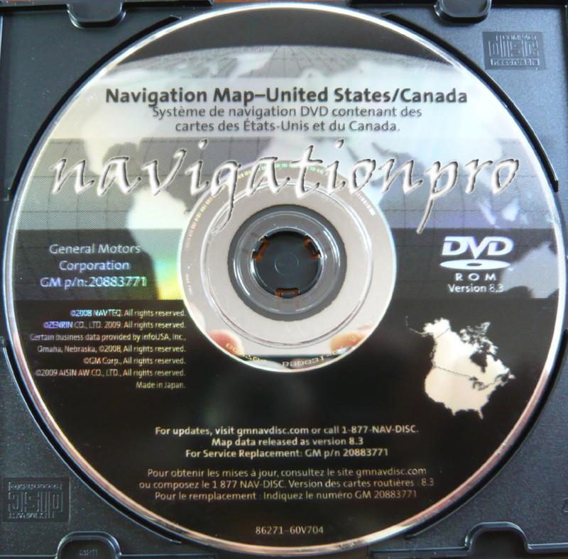 Version 8.3 escalade enclave acadia outlook traverse equinox 07up navigation dvd