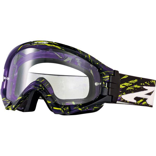Purple/green/black-clear arnette series 3 mx explosive goggles