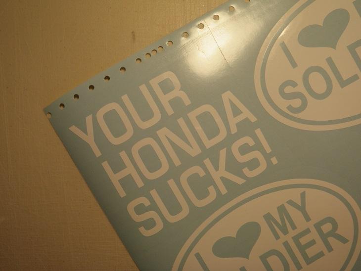 Your honda sucks hater jdm subaru vw gti passat euro vinyl die cut decal sticker