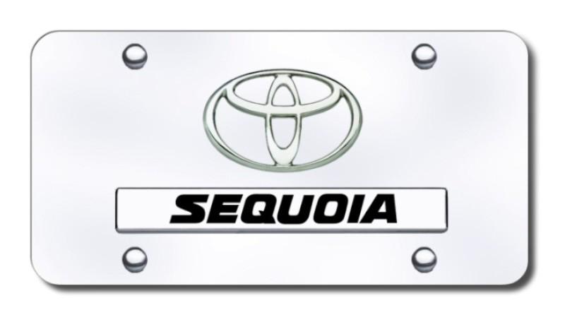 Toyota dual sequoia chrome on chrome license plate made in usa genuine