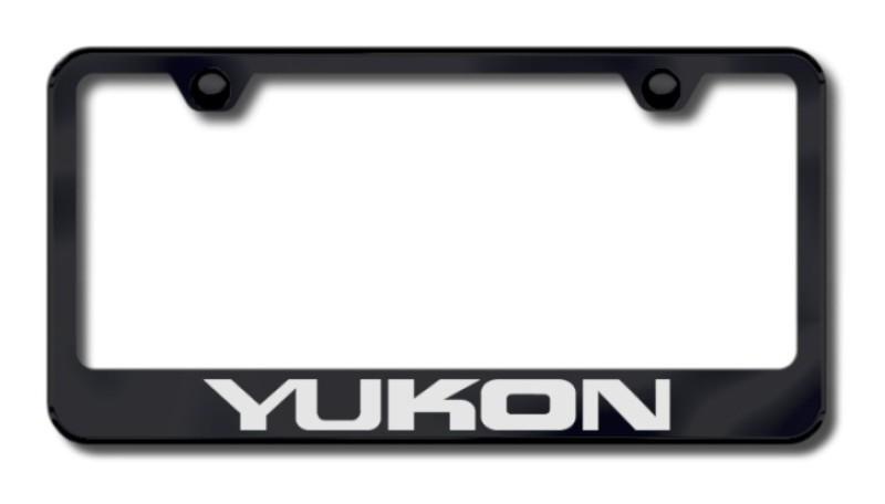 Gm yukon laser etched license plate frame-black made in usa genuine