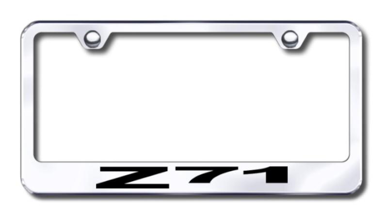 Gm z71  engraved chrome license plate frame made in usa genuine