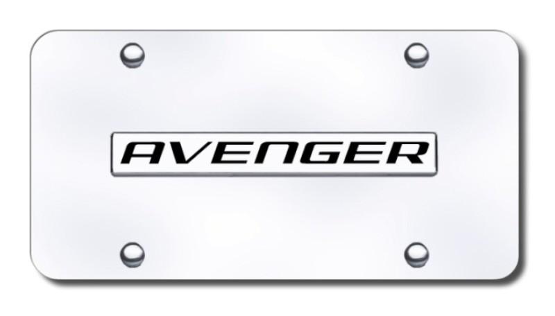 Chrysler avenger name chrome on chrome license plate made in usa genuine