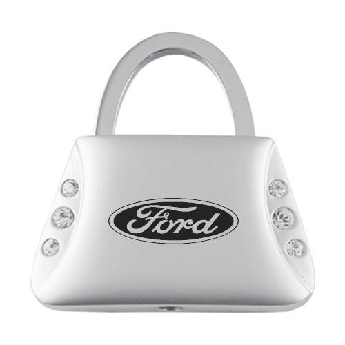 Ford jeweled purse keychain / key fob engraved in usa genuine