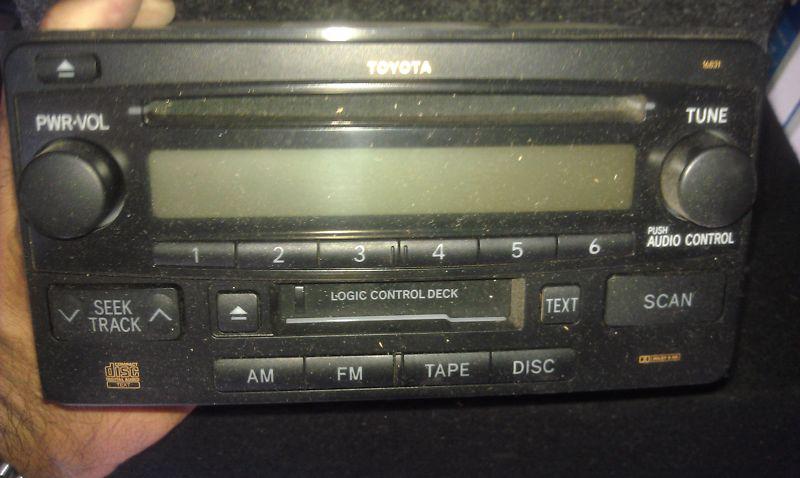 Toyota factory double din amfm cassette cd player like new *** free shipping ***