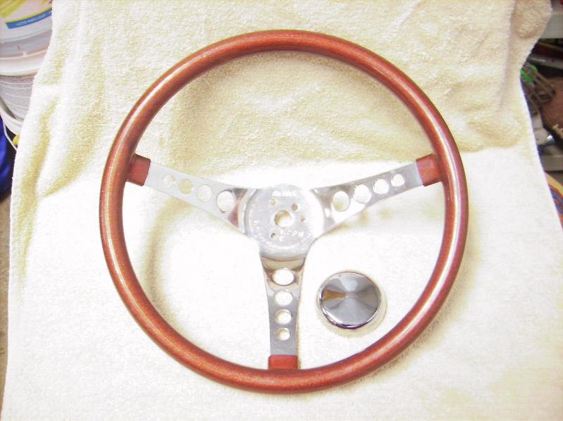 Vintage superior 500 red metal flake steering wheel 14 1/2" hot rod rat custom 
