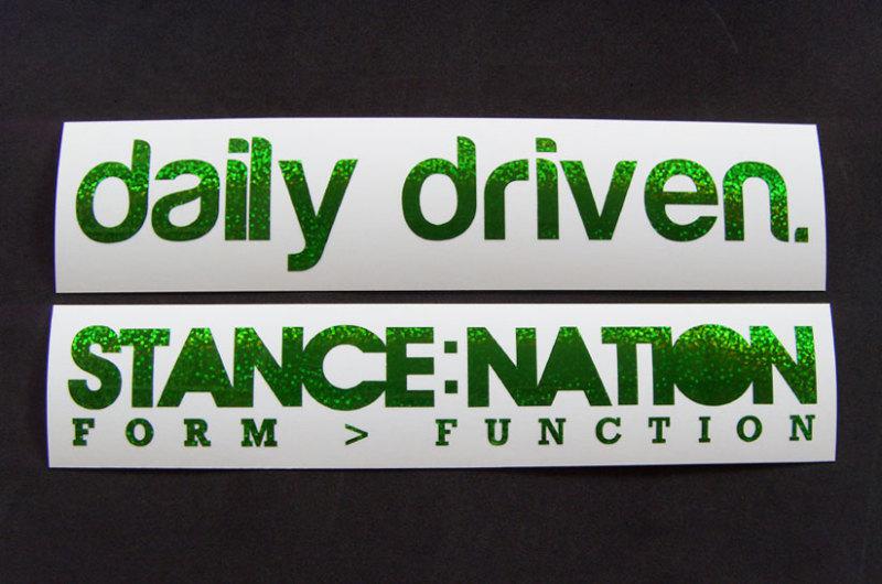 Stance:nation daliy driven stickers decals jdm illest 8.5 inche*special green 02