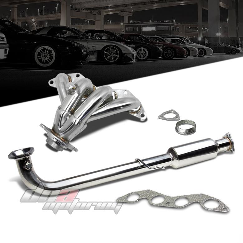 Civic 01-05 ex sedan/coupe stainless steel header exhaust+down pipe downpipe jdm