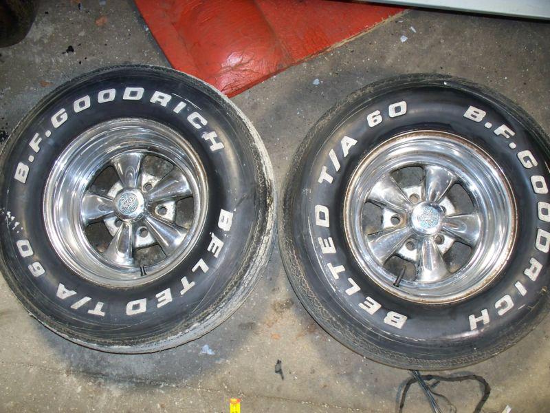 66 67 68 69 early ford mustang cougar torino crager deep dish rims vintage14in