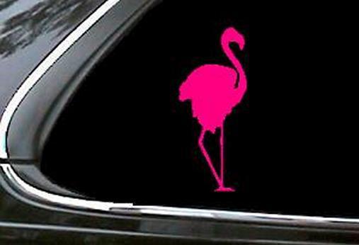 Pink flamingo sticker decal  stickers decals    k12