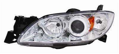 Anzo headlights 121211 projector with ccfl halo chrome housing 2004-2007 mazda 3