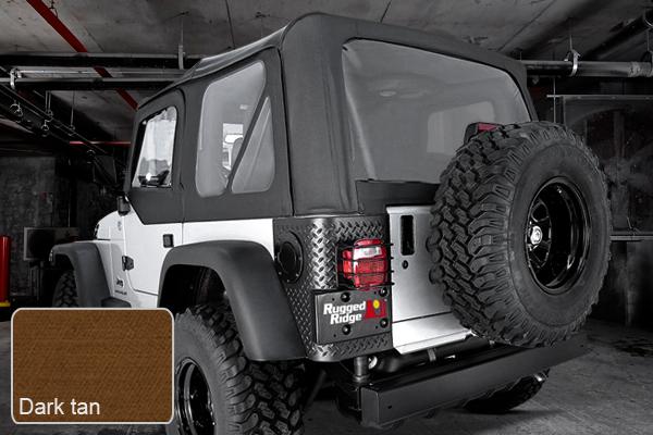 Rugged ridge 13723.33 - jeep wrangler xhd soft top w door skins, w clear windows