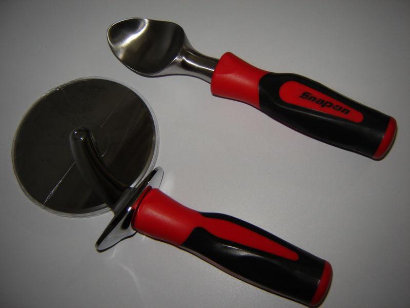 Snap on tools soft grip handle icecream scoop & pizza cutter  set lot gift -