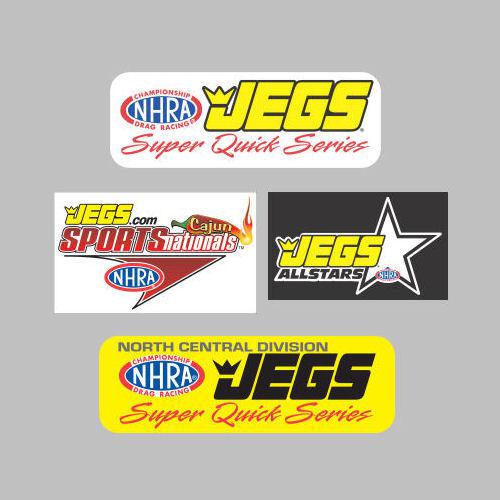 4  nhra (n.h.r.a.)jegs  hot rod racing decals  stickers