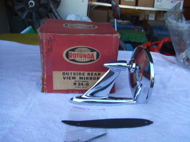 1961 1966 nos ford rotunda truck outside mirror with fomoco stamped on head