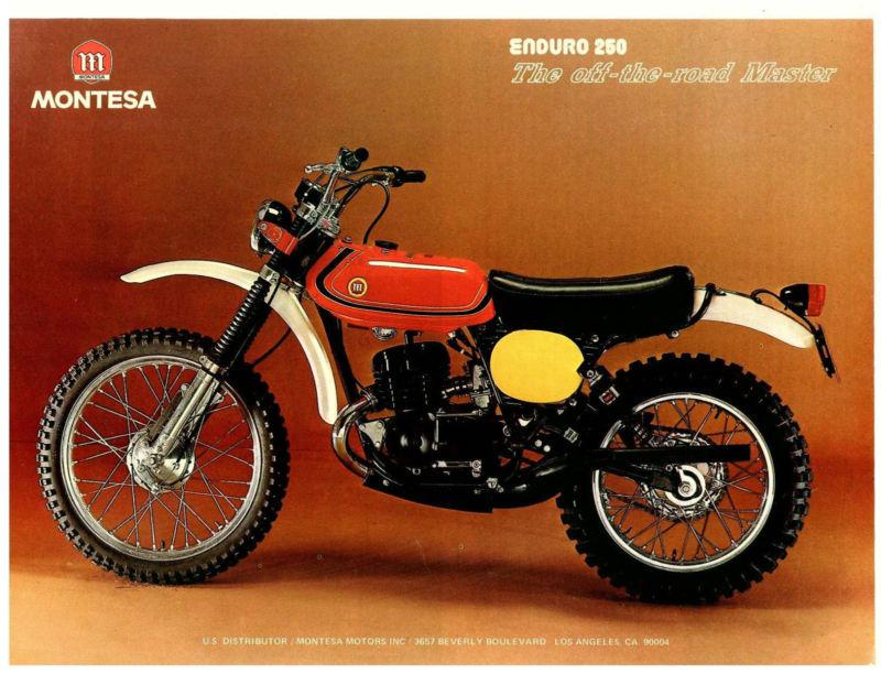 1975 montesa enduro 250 vintage ad original - 1974 cappra vr king scorpion vb