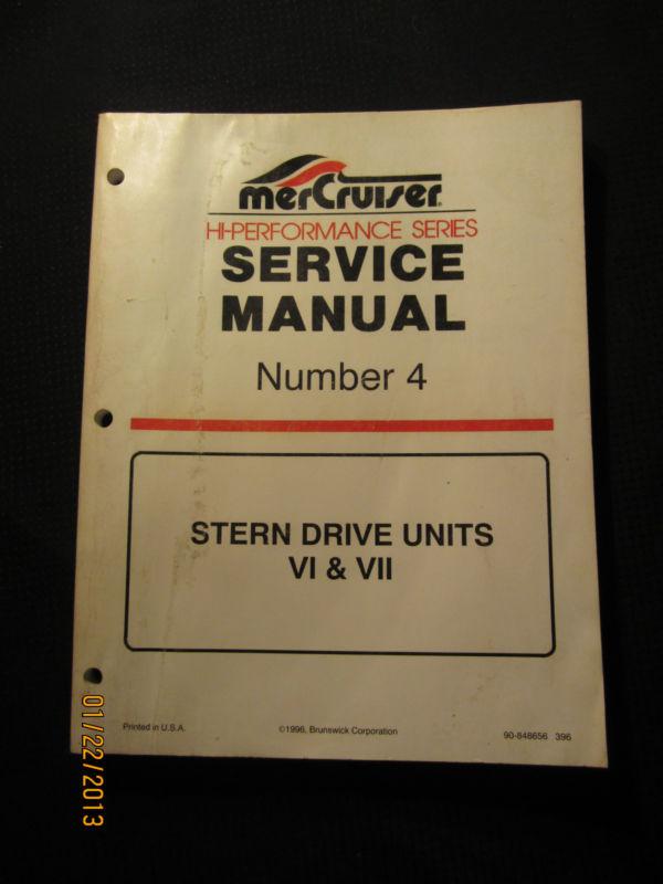 1996 mercruiser hi performance series service repair manual 4 racing vi vii sdu