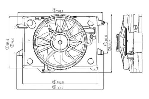 Replace fo3115121 - 2000 ford crown victoria radiator fan assembly oe style part