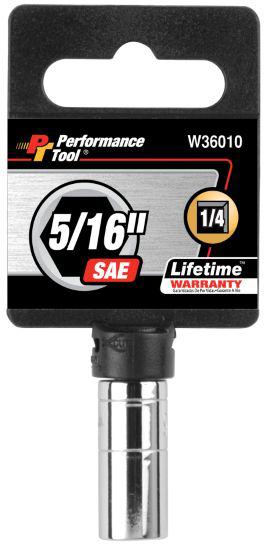 Performance tool w36010 - 1/4" drive ~ 5/16"  6 point socket