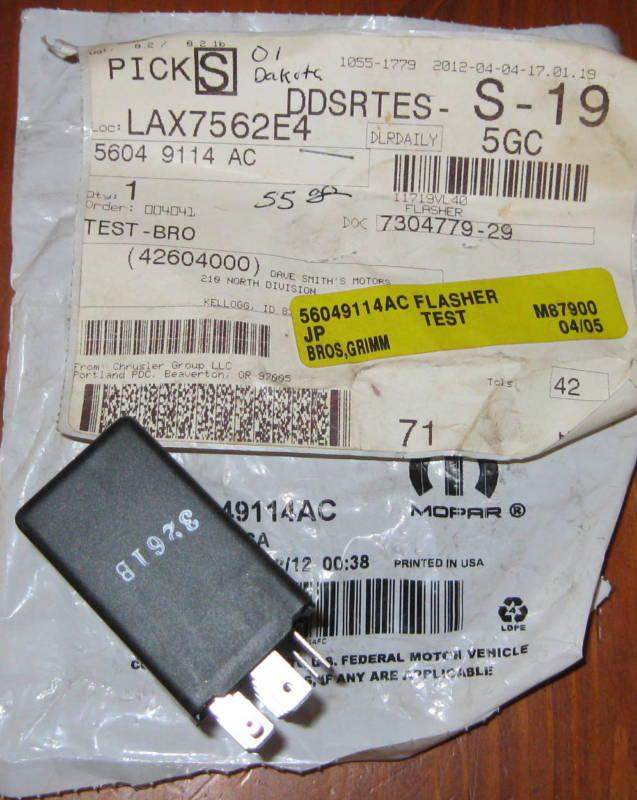 Dodge mopar 56049114ac genuine oem factory original turns signal hazard flasher