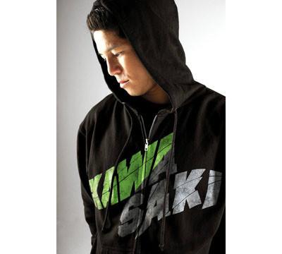 New adult kawasaki sway zip front hoody sweatshirt hooded mens black xxxlarge 3x