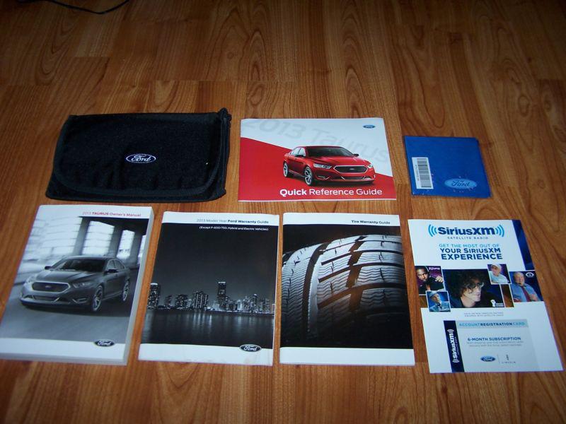 2013 ford taurus owners manual set with case free shipping
