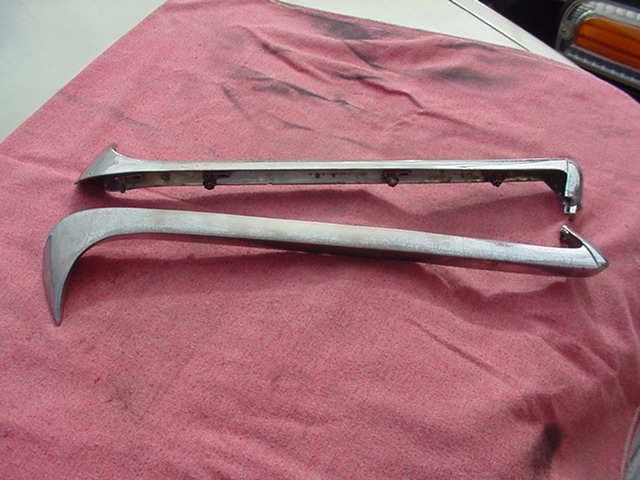 1960  ford galaxie rear fin molding good used parts l&r side