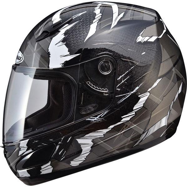 Dark silver/black m gmax gm48 shattered full face helmet