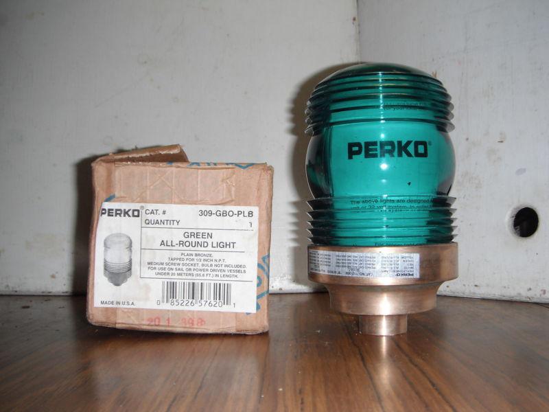 Perko navegation  lights all-round green bronze no reserve
