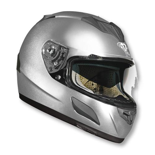 New vega insight full-face adult helmet, gloss silver, xl