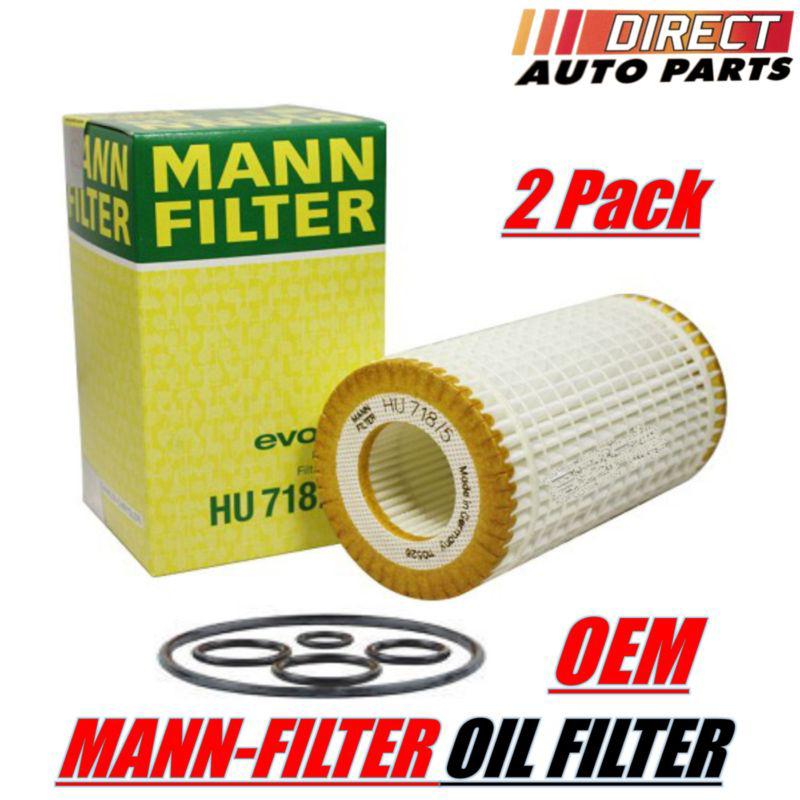 2 oem mercedes-benz engine fleece oil filter mann-filter hu718/5x oe#0001802609