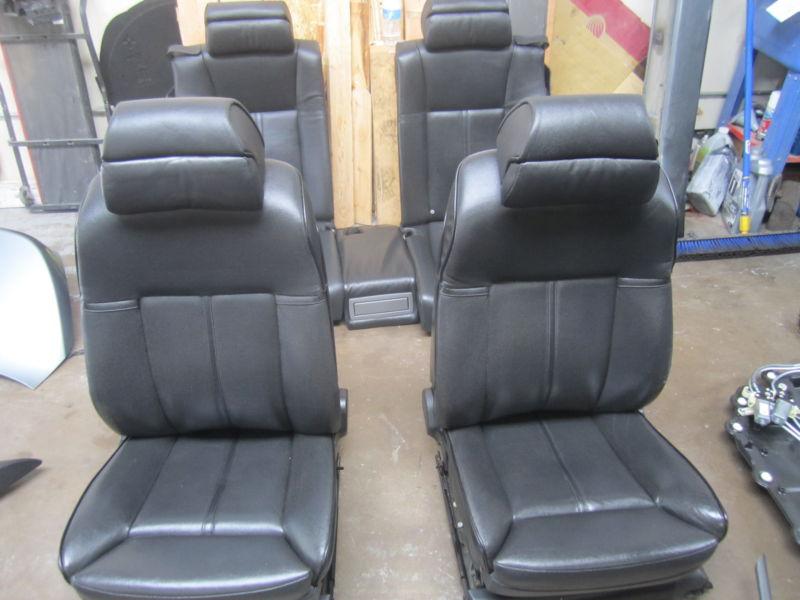 Bmw e65 e66 front seats set leather black 760li wood trims oem 750 745