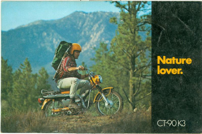 Rare vintage 1971 honda ct-90 k3 trail 90 motorcycle sales advertising brochure