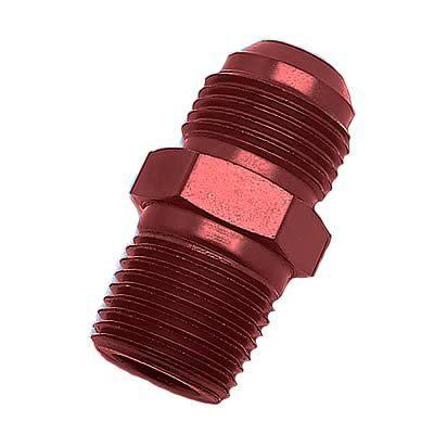 Edelbrock 76523 fitting adapter straight male -3 an to male 1/8" npt red ea