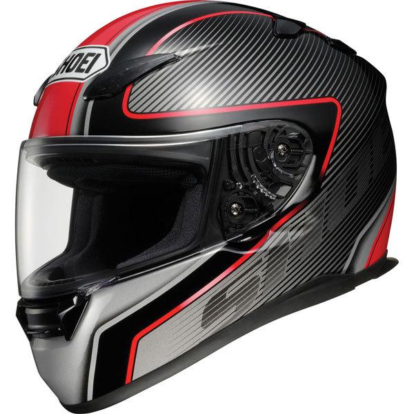 Black/silver/red s shoei rf-1100 transmission full face helmet