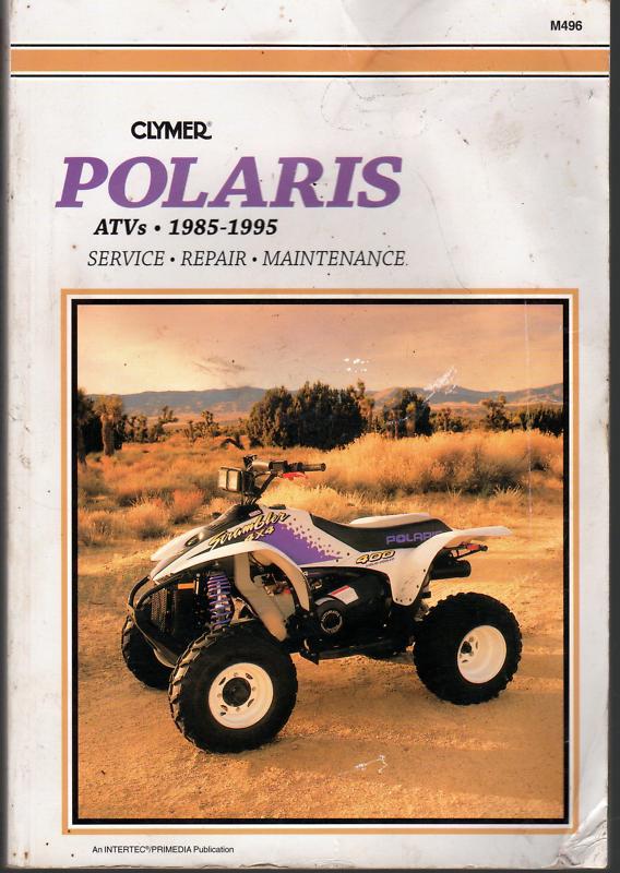 1985-1995 clymer polaris all models atv service manual used  m496