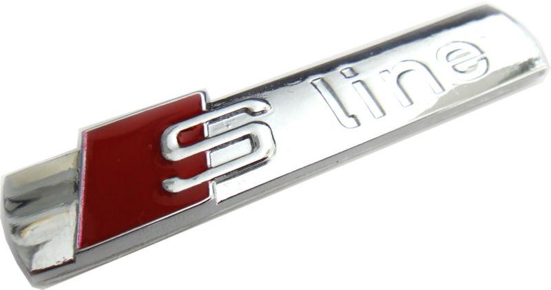 Audi s line chrome red metal sticker emblem badge 