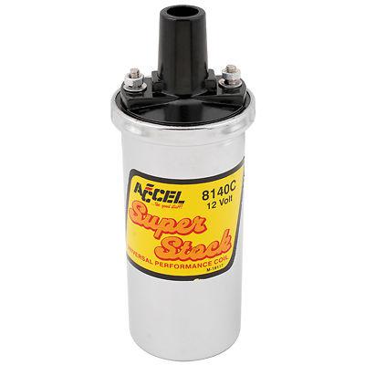 Accel 8140c super stock ignition coil chrome round