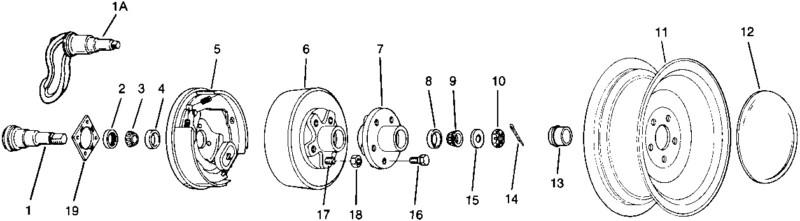 Dexter axle wheel bolt dexter 007-040-00
