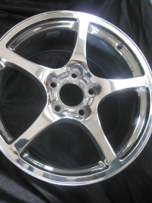 Corvette 18 9.5 polished aluminum wheel 