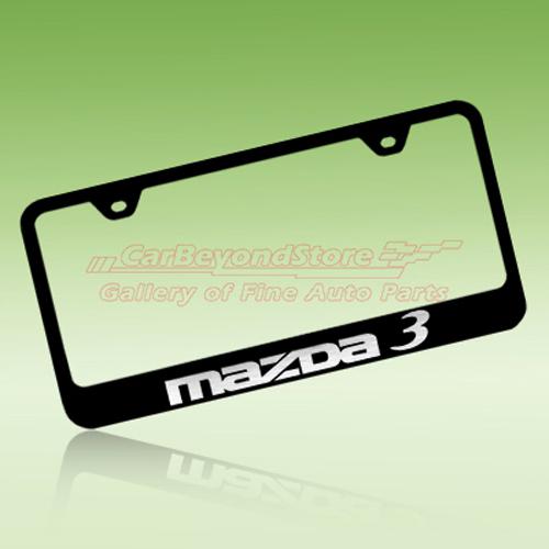 Mazda3 black stainless steel license plate frame, lifetime warranty + free gift