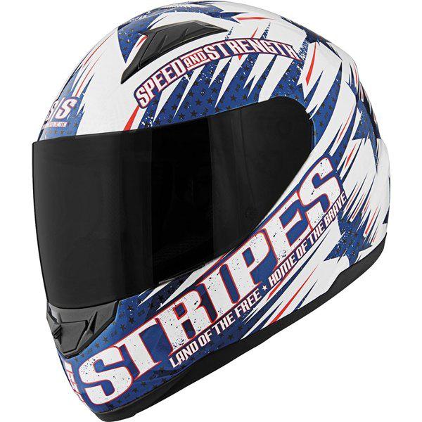 Red/white/blue xl speed and strength ss1100 stars and stripes helmet