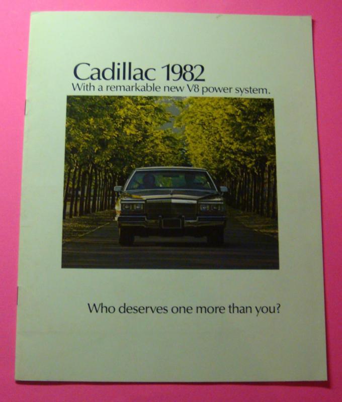 1982 cadillac model line up sales brochure..12 pages..