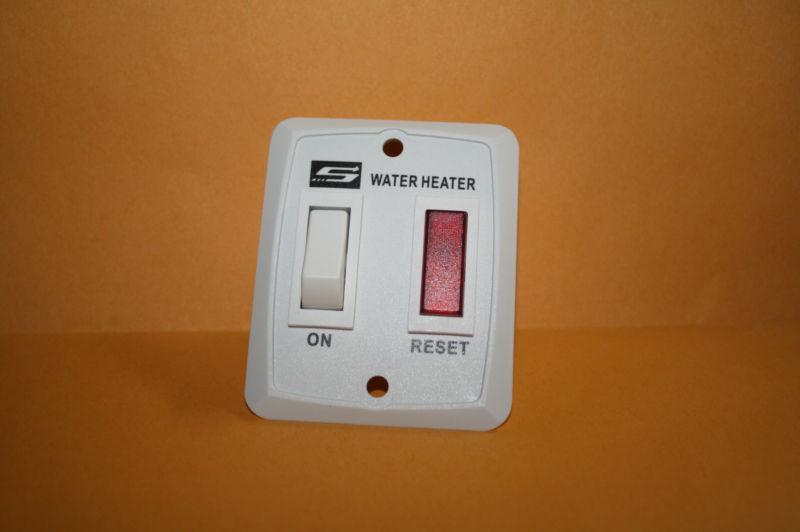 Suburban water heater on/off switch w/red indicator light white rv camper new