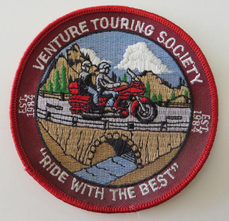 Venture touring society embroidered sew-on patch, 4", new